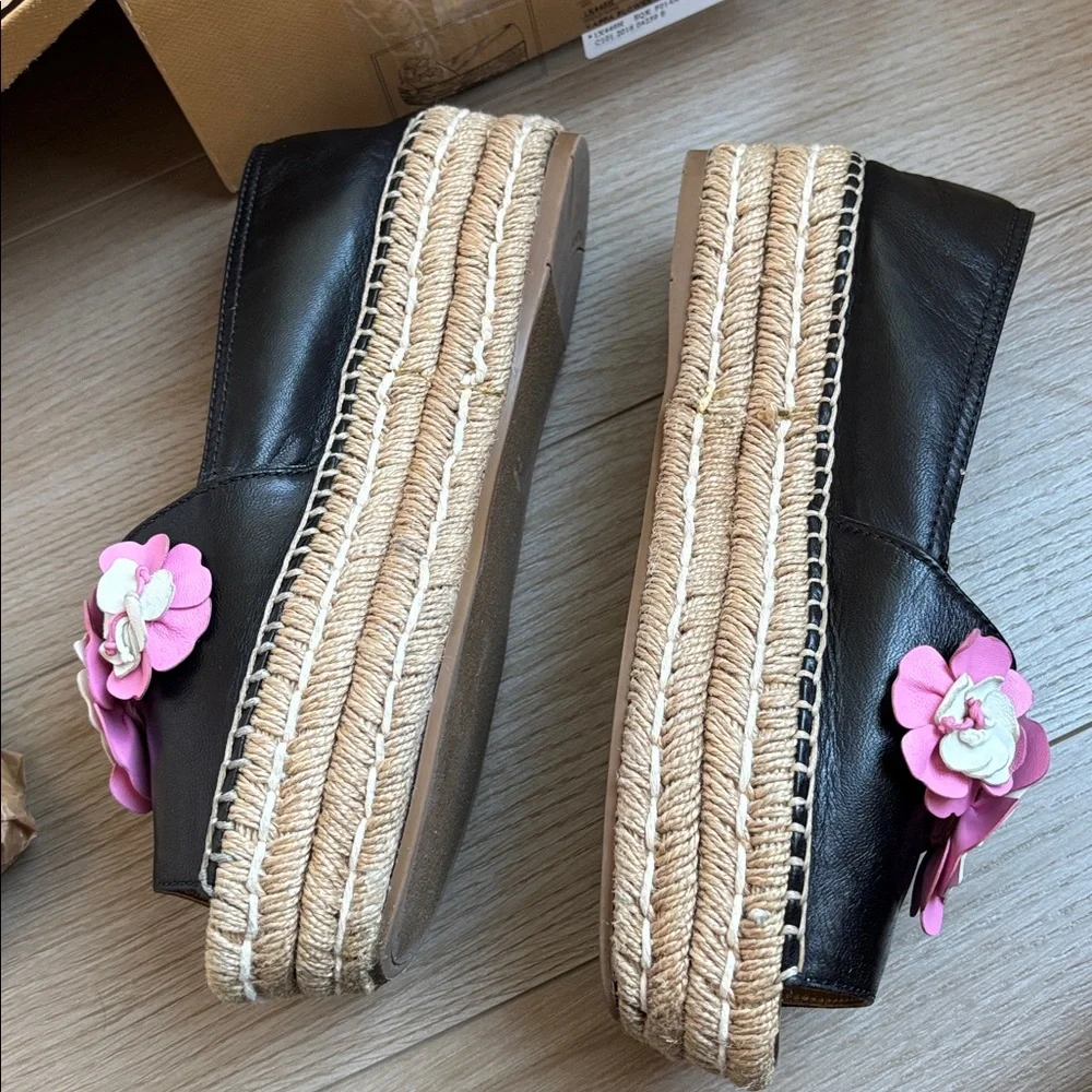 Prada Napa Flower Peep Toe Espradilles - Picture 7 of 9